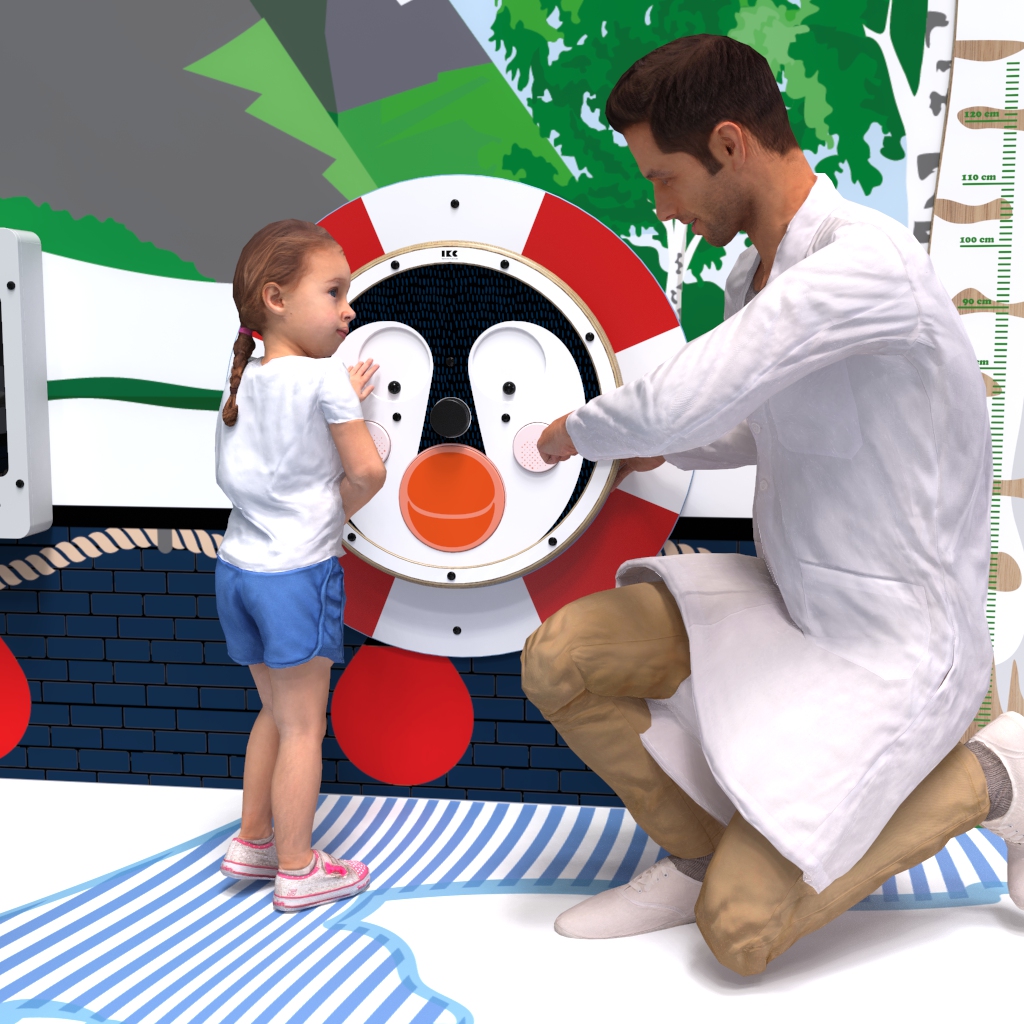 Quest'imagine mostra giochi da parete Happy penguin