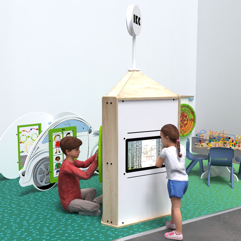 Quest'imagine mostra sistema di gioco interattivi Playtower touch wood