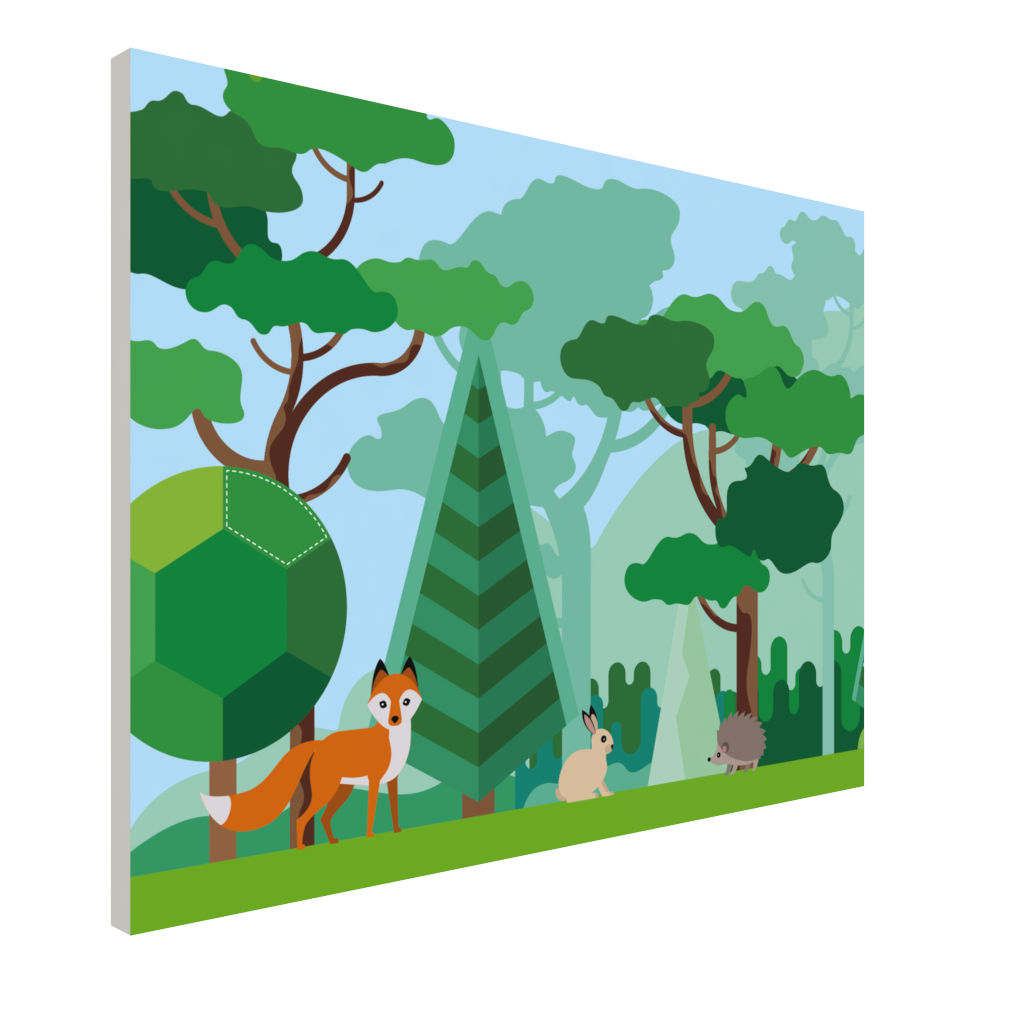 Parete Forex con un tema della foresta per un'esperienza extra in un angolo di gioco