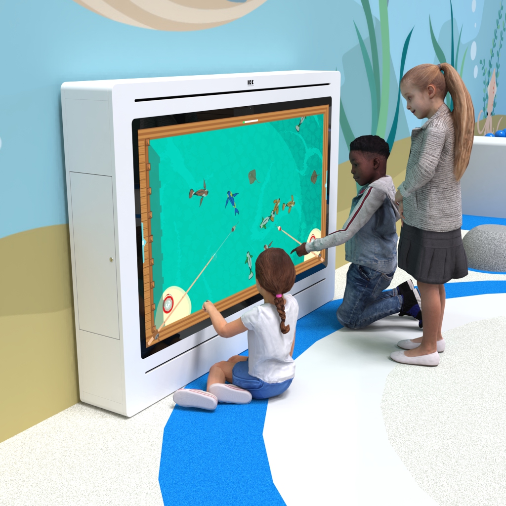Quest'imagine mostra sistema di gioco interattivi Delta 65 inch